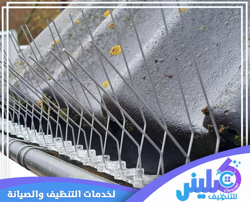 تركيب شبك حمام بالرياض 0500892799 شركة كلينر تعرض الصورة عملية تركيب شبك حمام على النوافذ والأسطح لمنع الحمام من الدخول، مما يضمن حماية المنزل والحفاظ على بيئة نظيفة وصحية بطريقة فعّالة ودائمة.