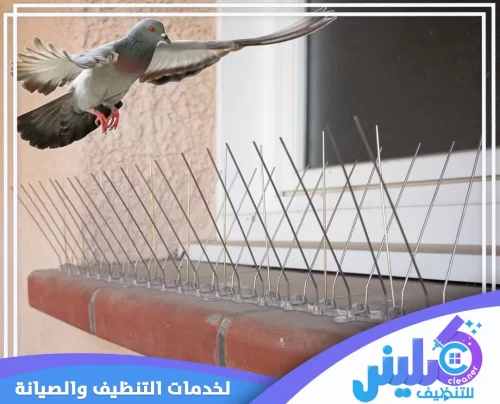 تركيب طارد حمام بالجبيل 0500892799 شركة كلينر طارد حمام مثبت على حافة نافذة، تم تركيب أسطح حادة لمنع الحمام من الجلوس. الطارد فعال في إبعاد الحمام