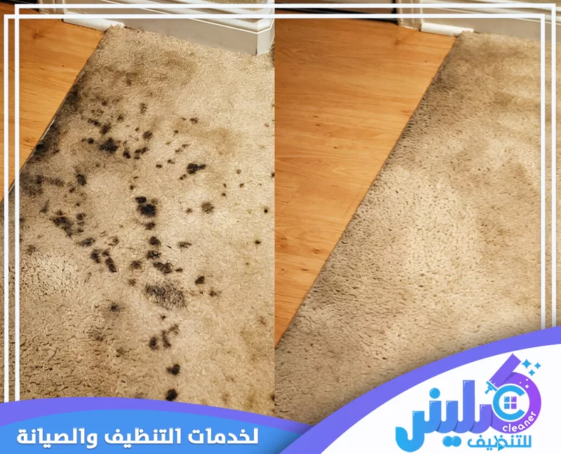 شركة تنظيف بمحايل عسير 0500892799 تنظيف سجاد تنظيف سجاد متسخ وإزالة البقع الداكنة المنتشرة مع العناية بالألياف وإعادة مظهرها النظيف.